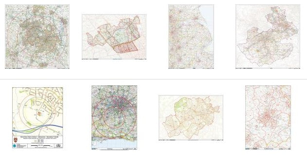 Customise Postcode Map Custom Maps | Customised Postcode Maps | Bespoke Maps | Maps on Demand ...