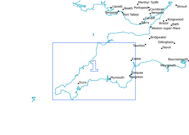 Postcode Sector Map - (S1) - South West England - GIF Image