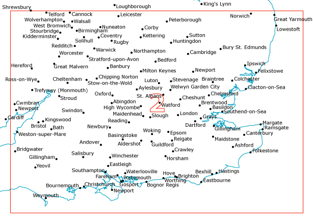 South East England - Postcode District - Editable GeoPDF