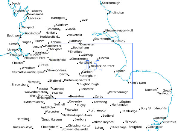 Postcode Sector Map - (S11) - Lincolnshire & Derbyshire - GIF Image