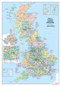 United Kingdom Political   Desktop Map, A3 Size
