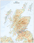 Scotland Postcode Areas Wall Map - (AR1)