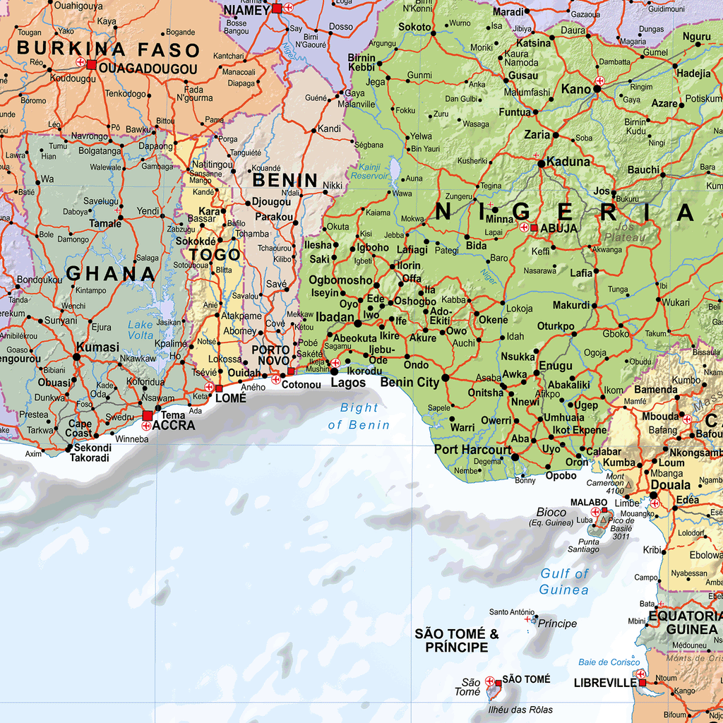 Africa Political Wall Map, Map of Africa