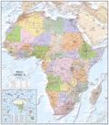 Africa Political Wall Map, Map of Africa