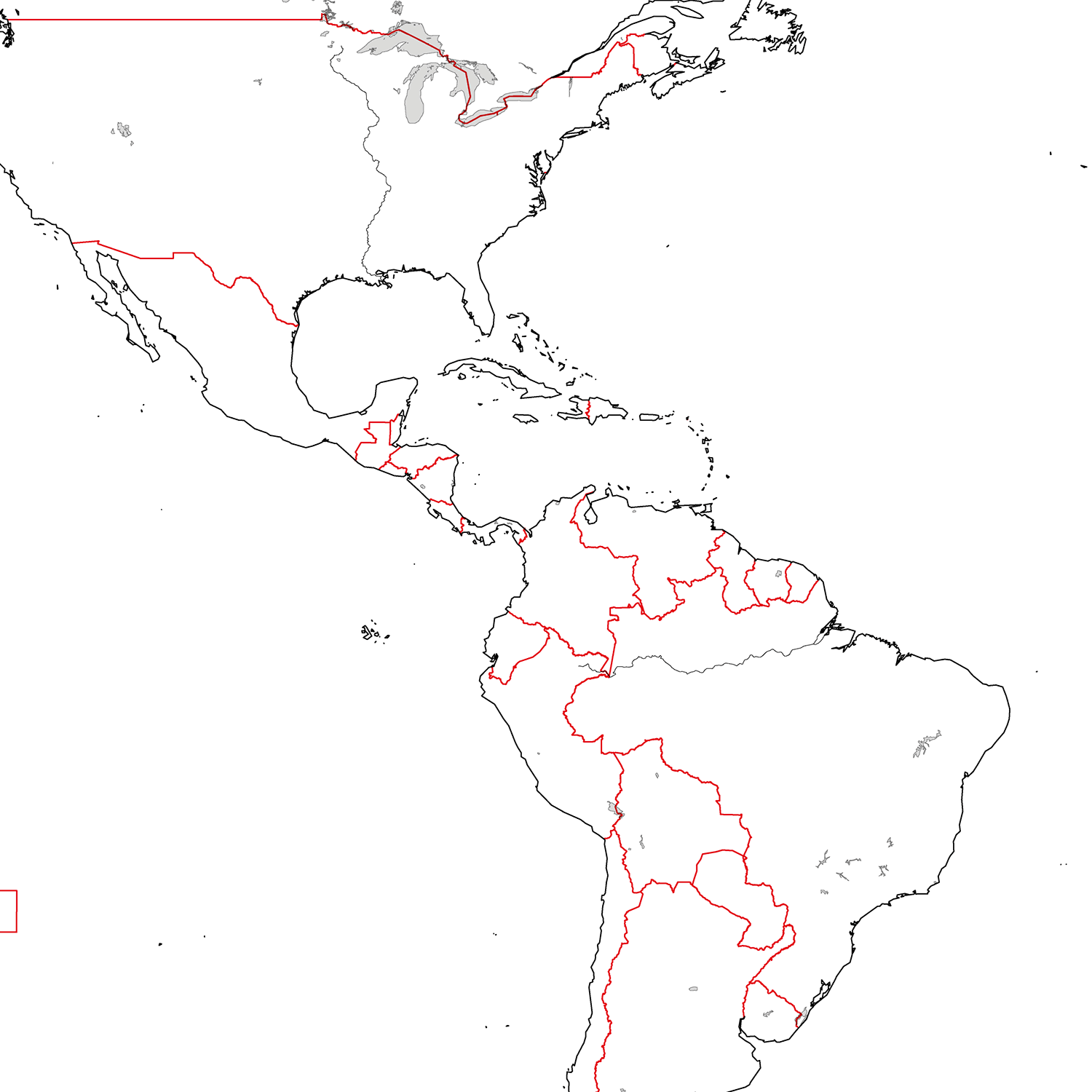 Blank World Map, Outline of the World