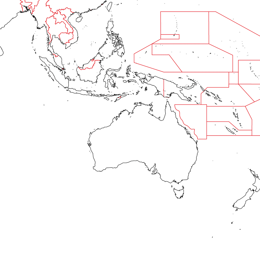 Blank World Map, Outline of the World