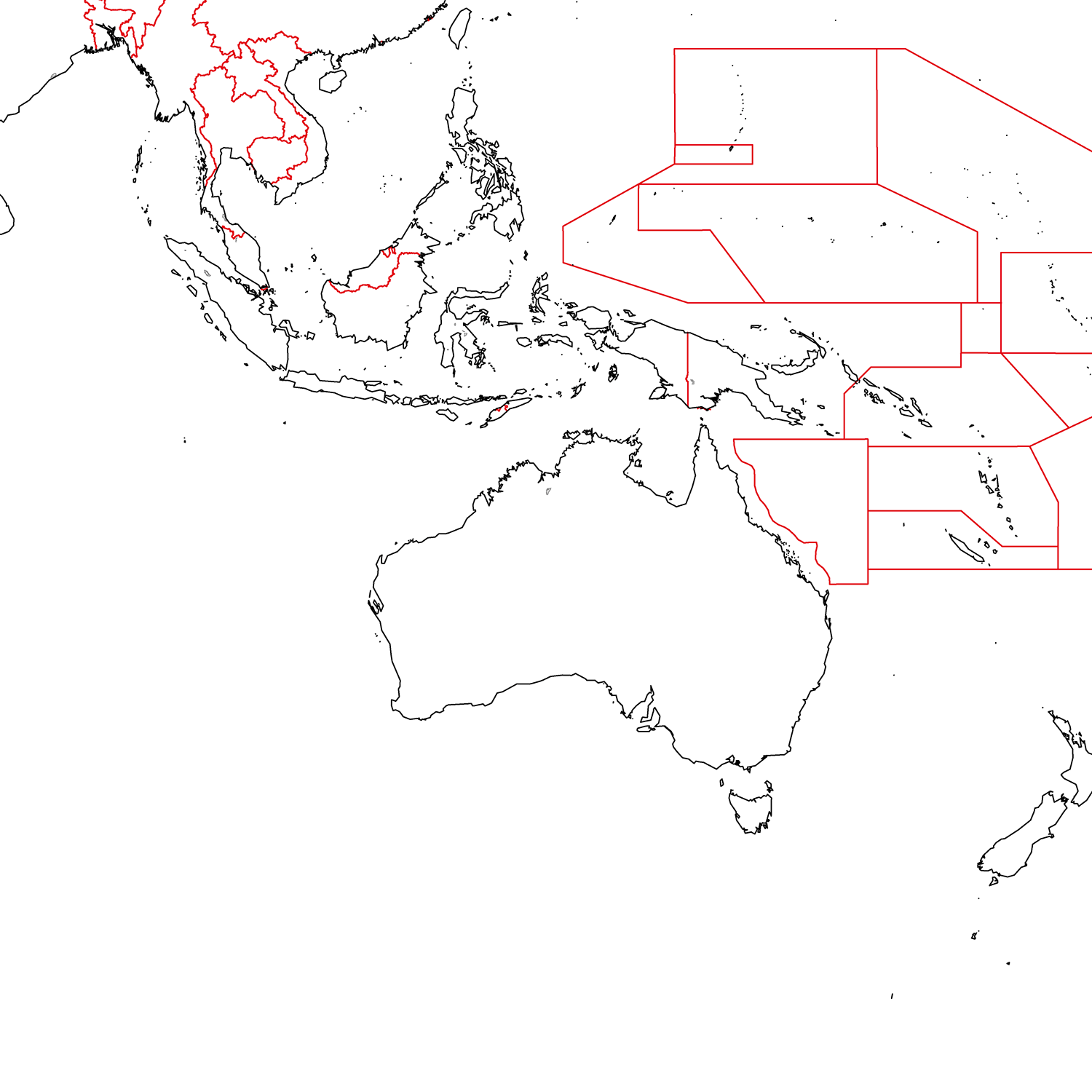 Blank World Map, Outline of the World
