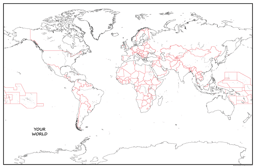 Blank World Map, Outline of the World