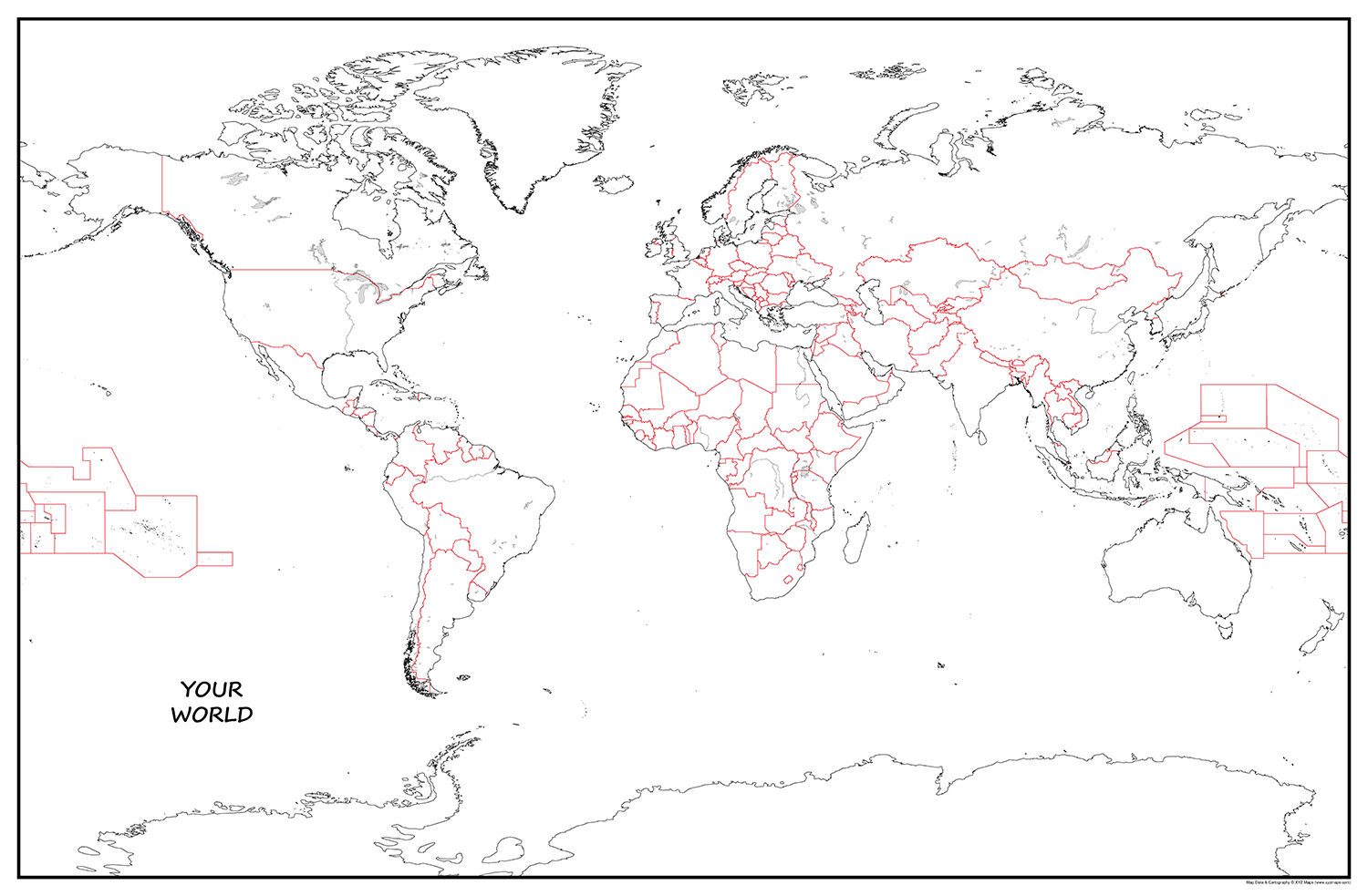 Blank World Map, Outline of the World