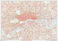 London City Centre Postcode Sectors Wall Map - (C1)