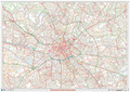 Manchester City Centre Postcode Sectors Wall Map - (C3)