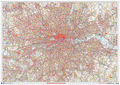 Greater London Postcode Sectors Wall Map - (C7)