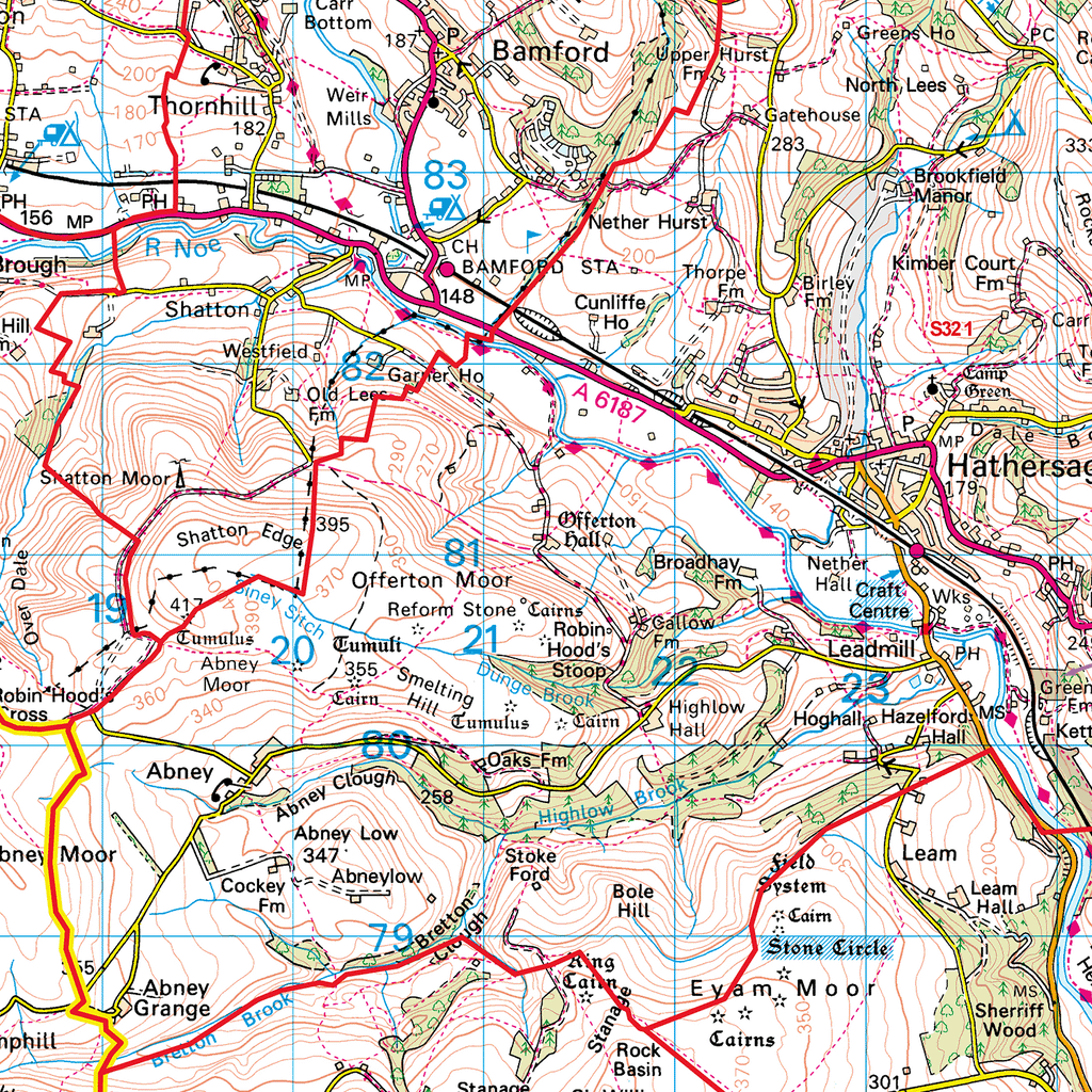 Greater Sheffield Postcode Sectors Wall Map- (C8)