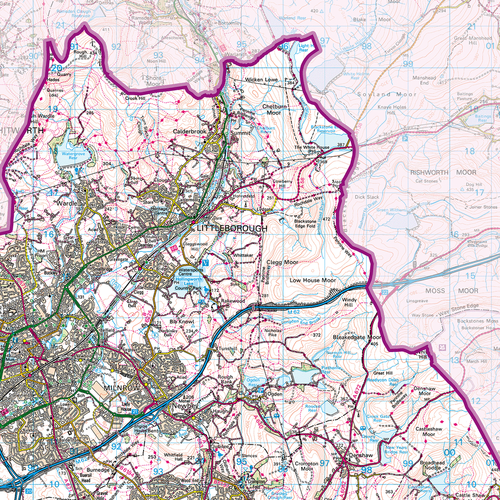 Greater Manchester County Map - (CY18)