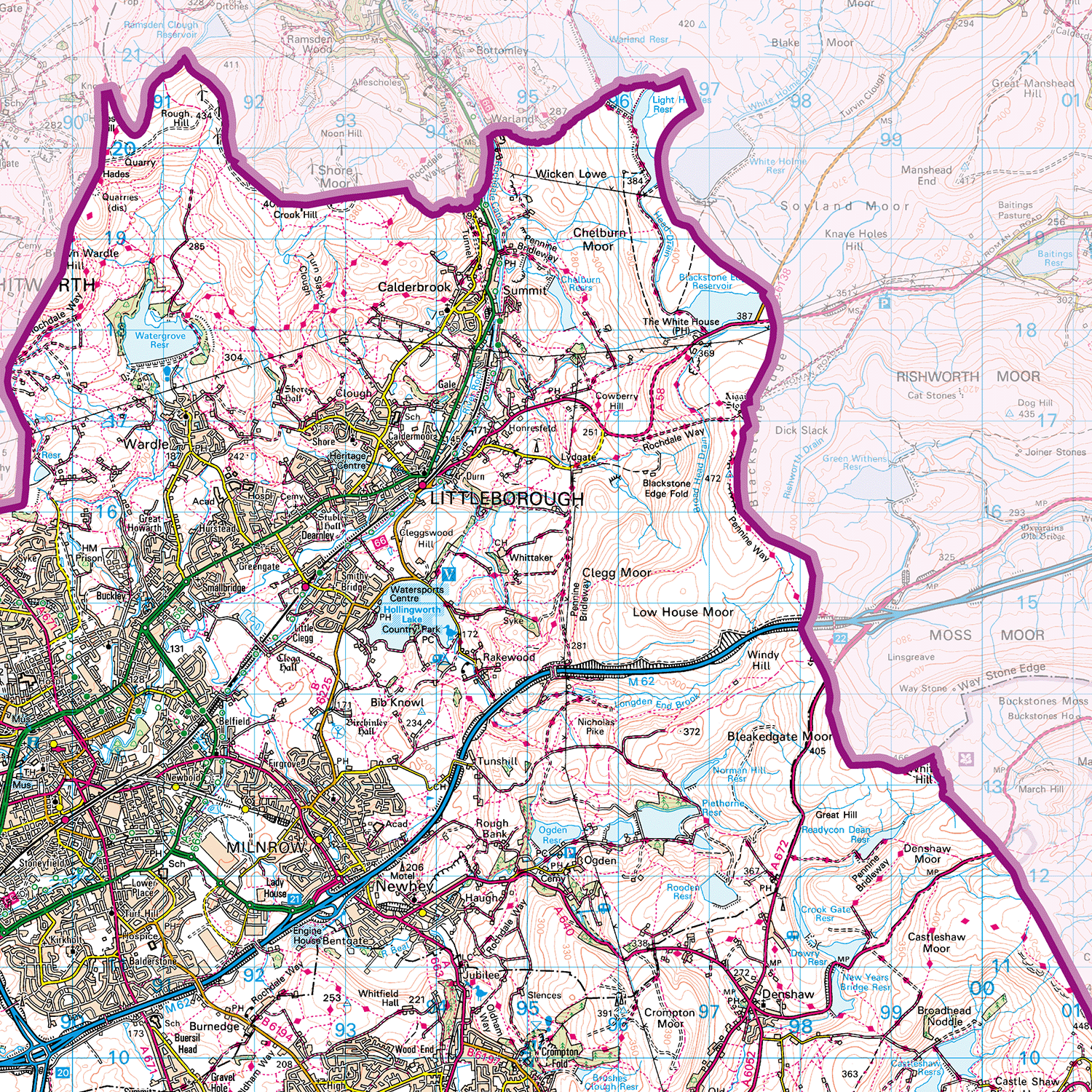 Greater Manchester County Map - (CY18)