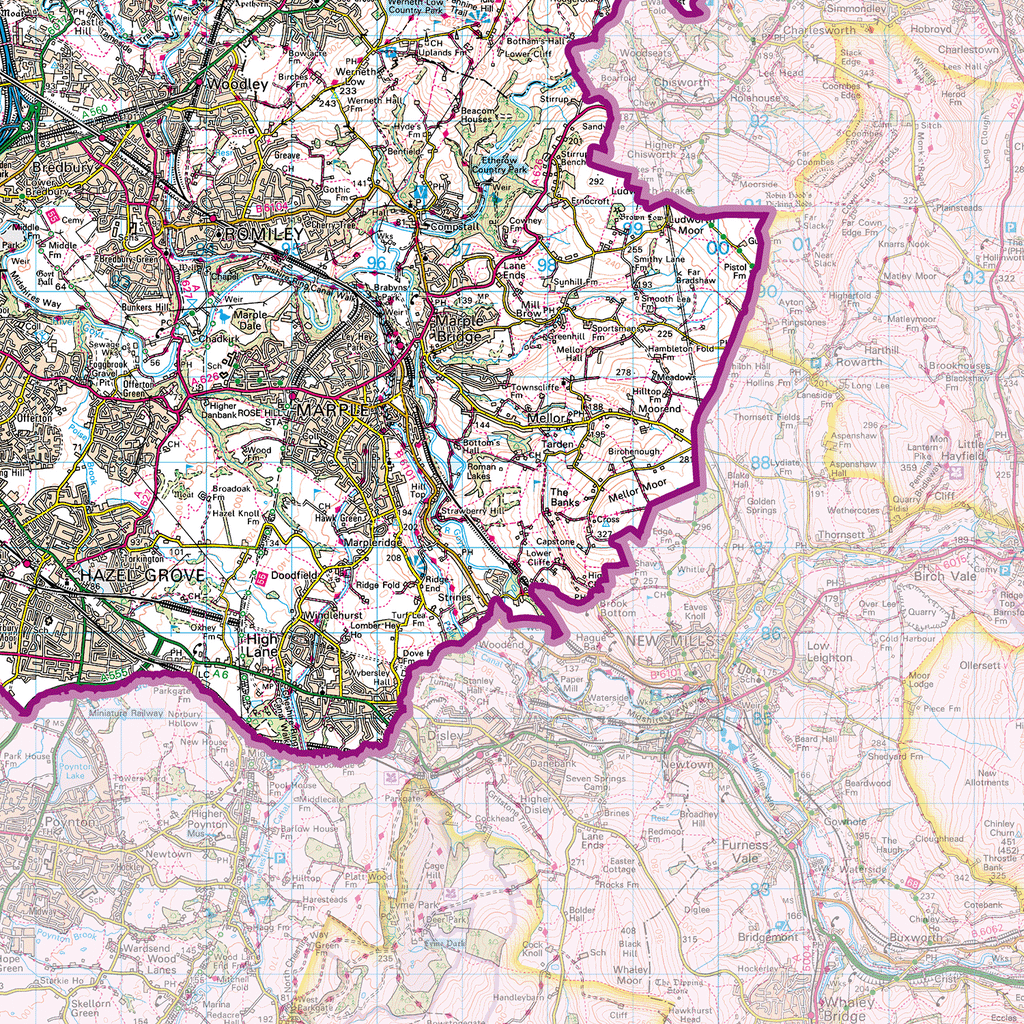 Greater Manchester County Map - (CY18)