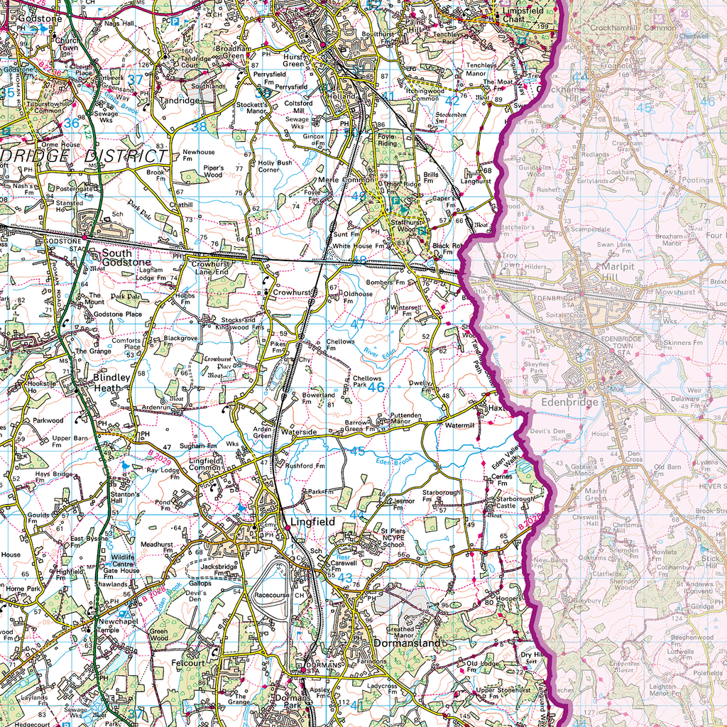 Surrey County Map - (CY40)