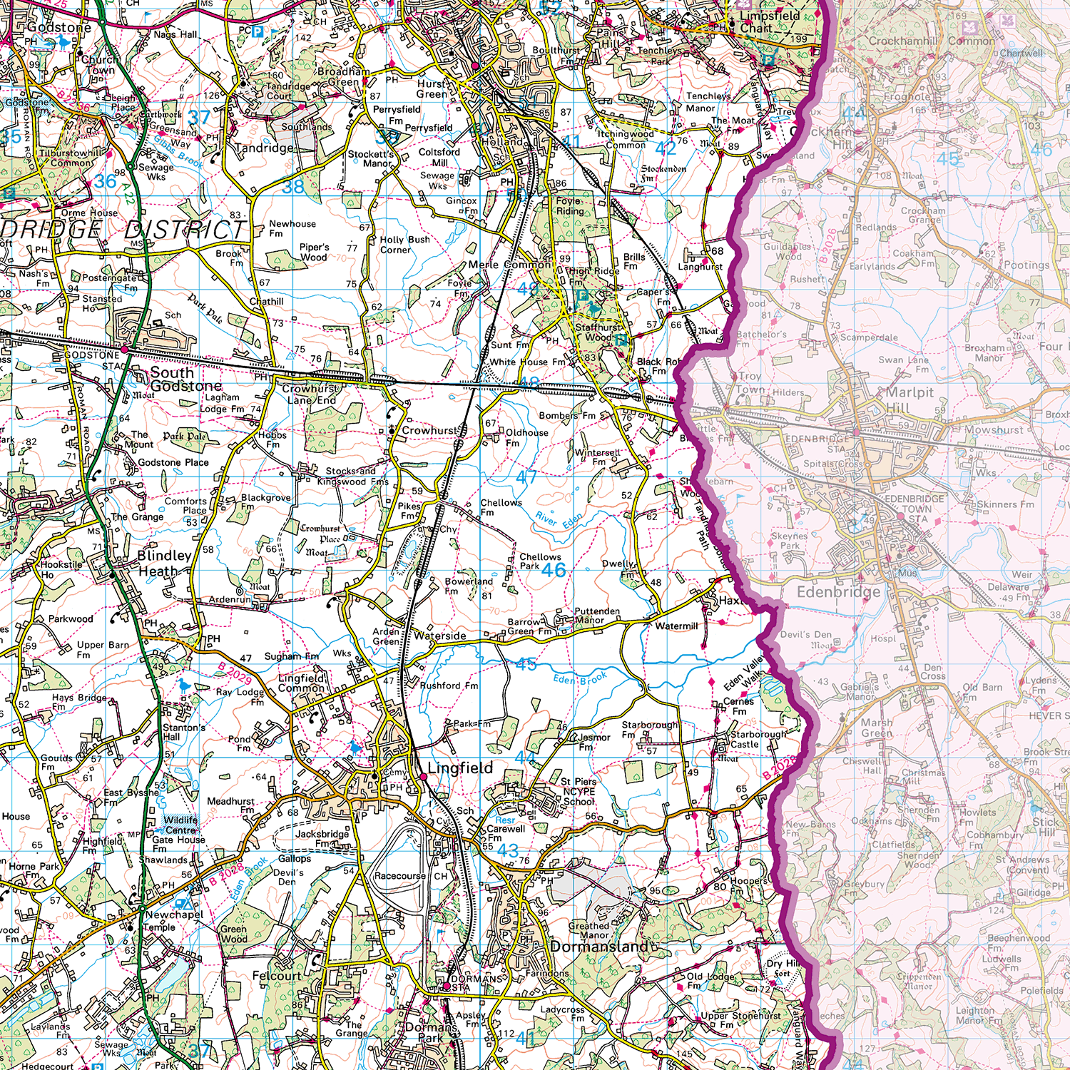Surrey County Map - (CY40)