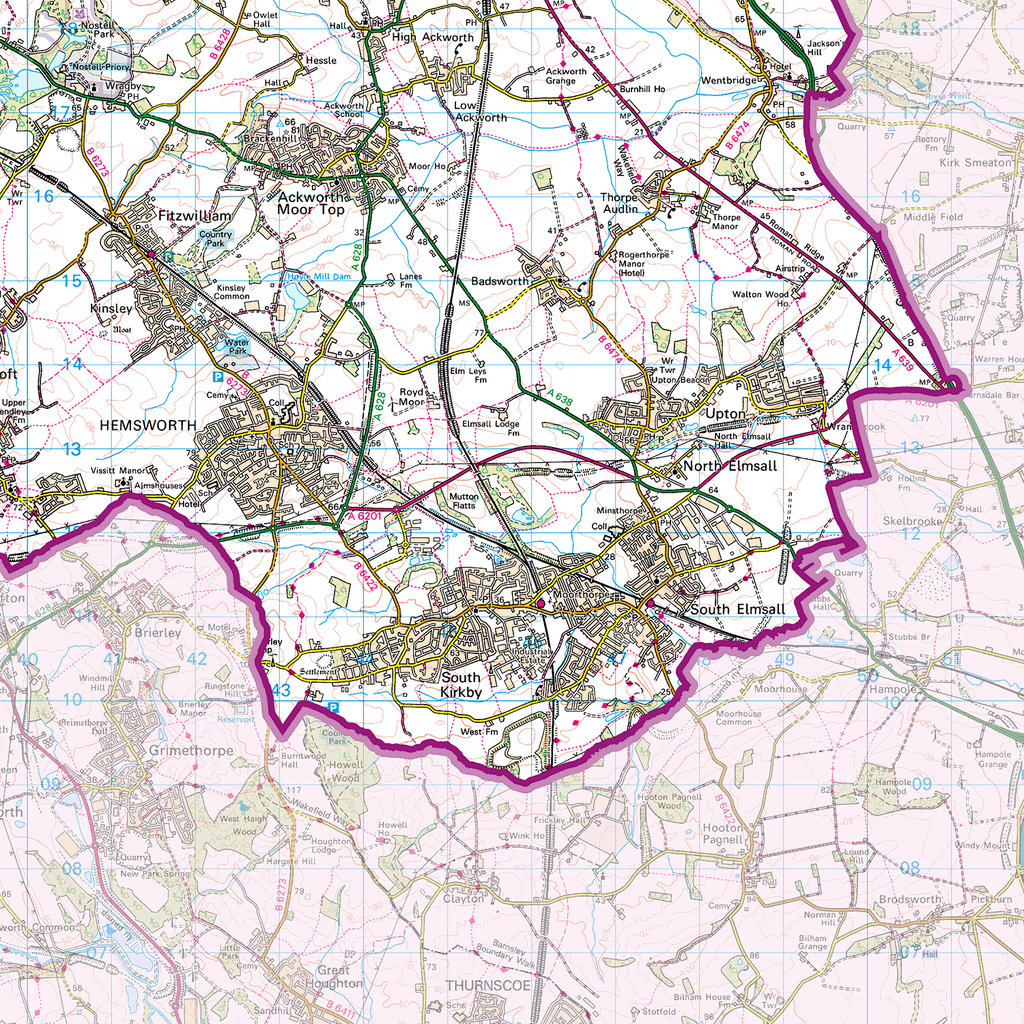 West Yorkshire County Map - (CY45)