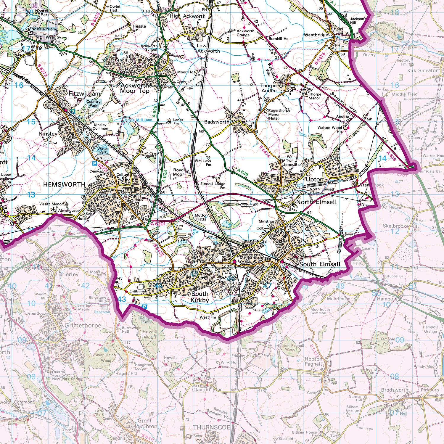West Yorkshire County Map - (CY45)