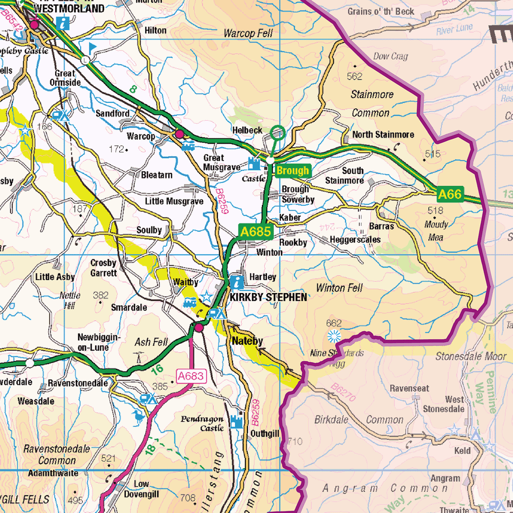 Cumbria County Map - (CY9)