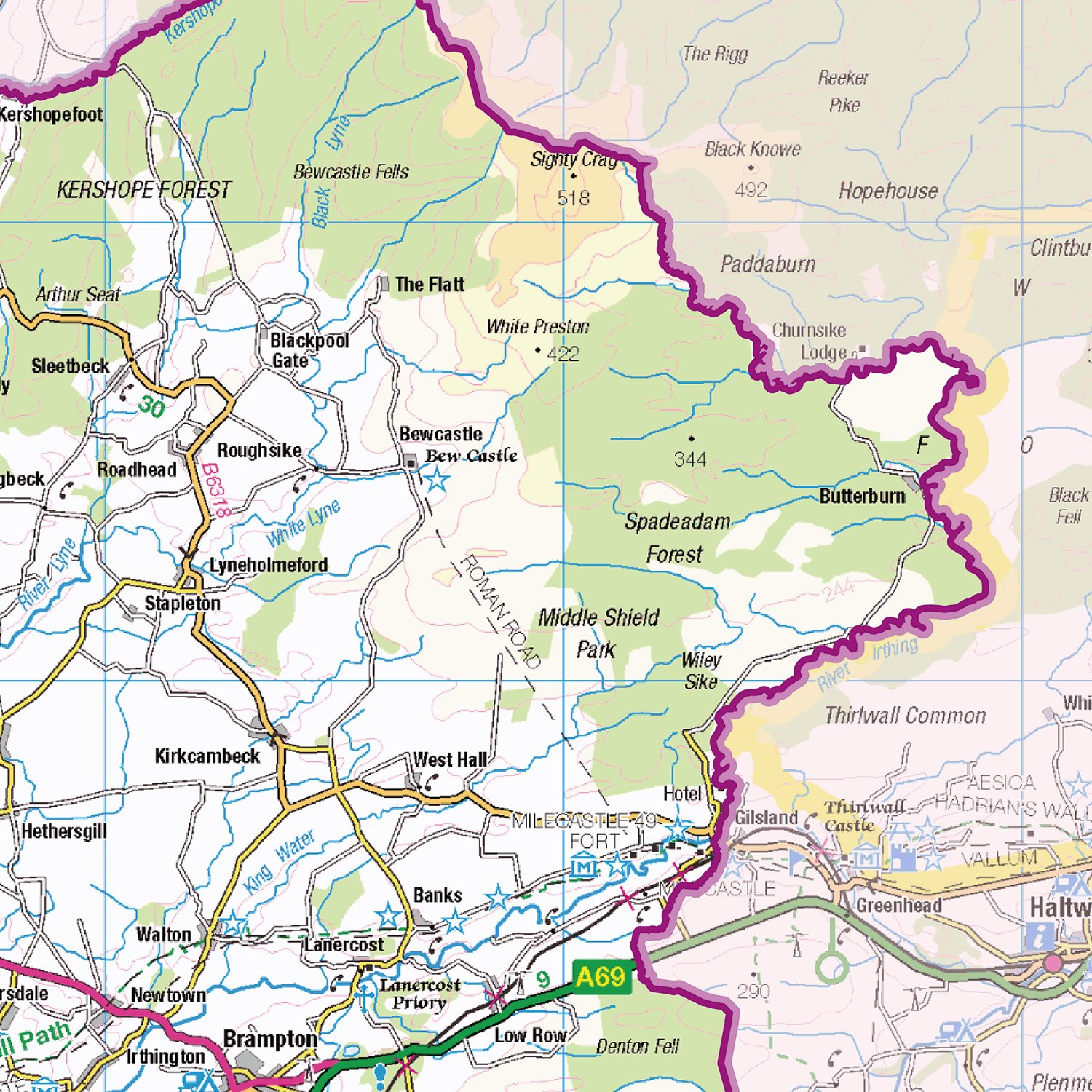 Cumbria County Map - (CY9)