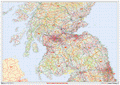 South Scotland Postcode District Wall Map - (D5)