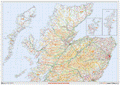 North Scotland Postcode District Wall Map - (D6)