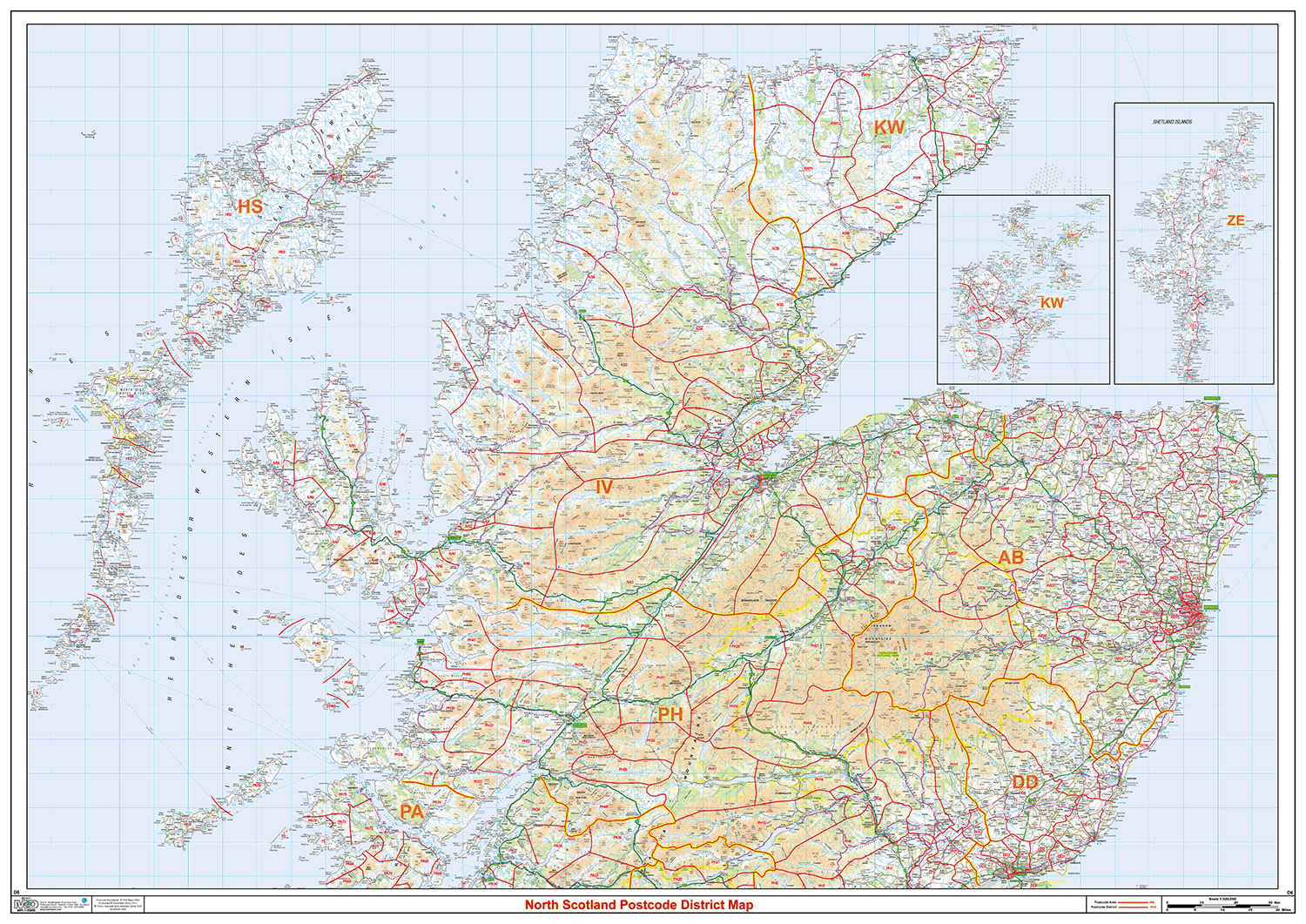 North Scotland - Postcode District - GIF Image