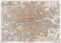Greater London Postcode Districts Wall Map - (D7)