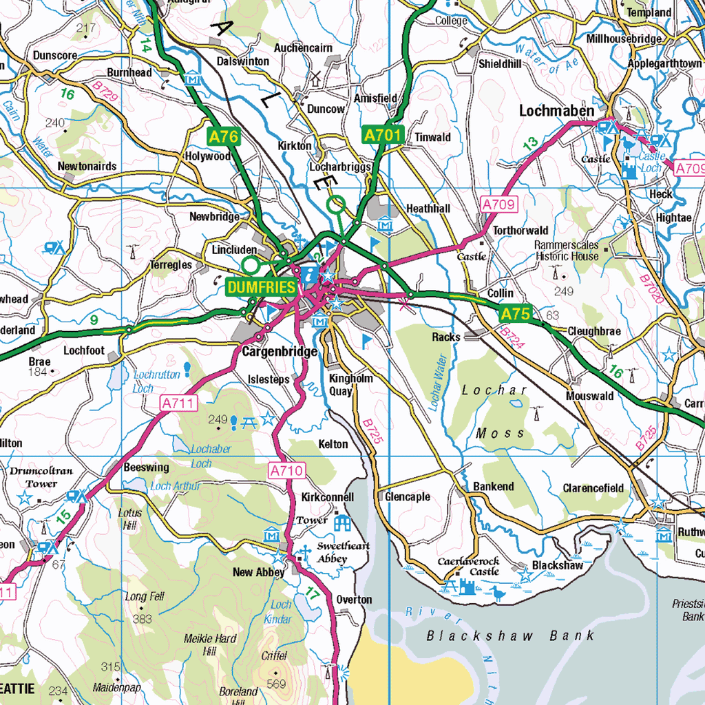 Dumfries & Galloway County Map - (SCY13)