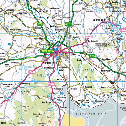 Dumfries & Galloway County Map - (SCY13)
