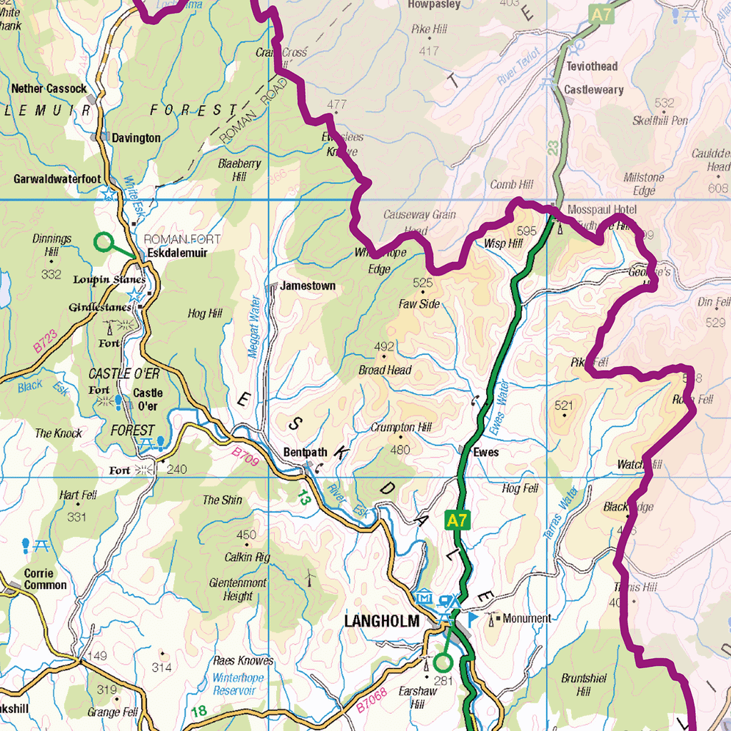 Dumfries & Galloway County Map - (SCY13)