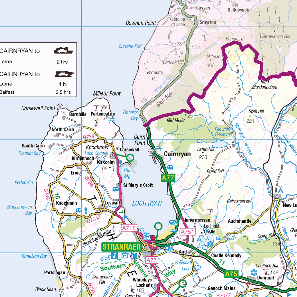 Dumfries & Galloway County Map - (SCY13)