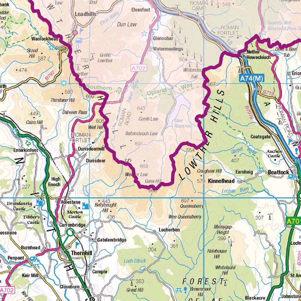 Dumfries & Galloway County Map - (SCY13)