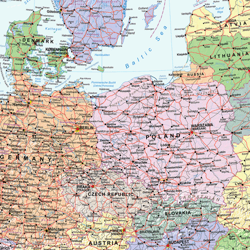 Continental Series: Europe Map - GIF Image