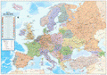Europe Political Wall Map, Map of Europe
