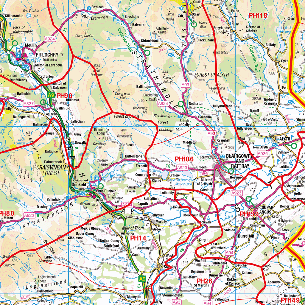 Perth - PH - Postcode Sector Map (G100)