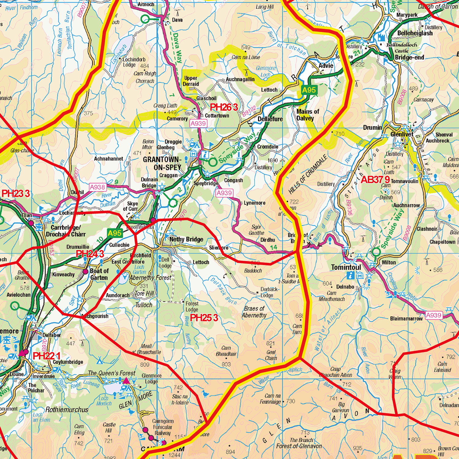 Perth - PH - Postcode Sector Map (G100)