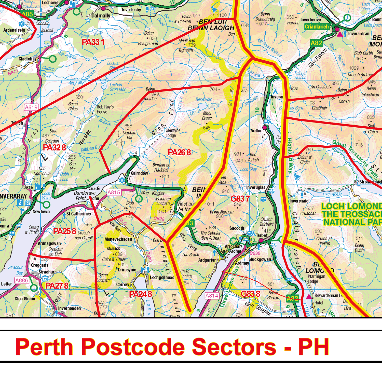 Perth - PH - Postcode Wall Map