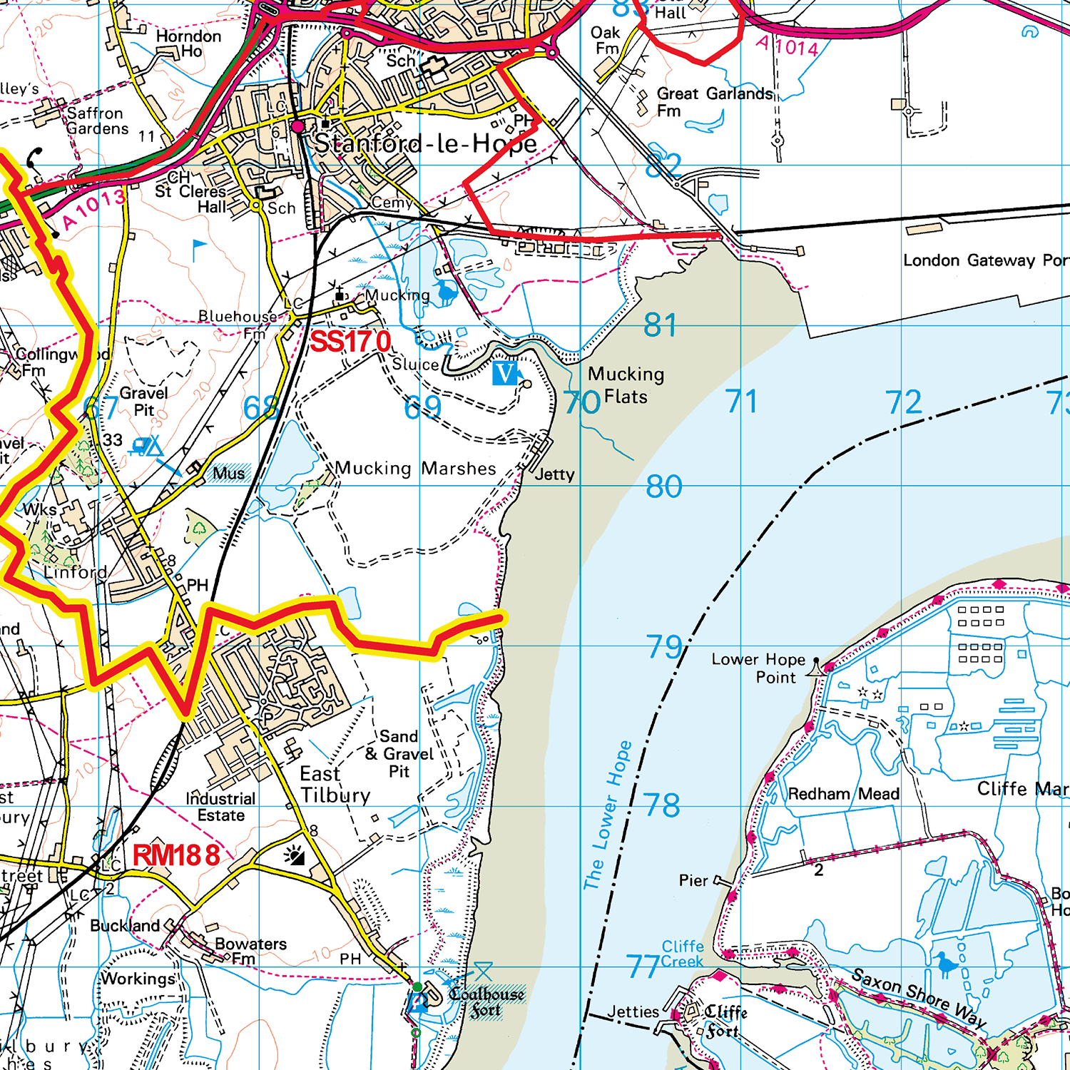 Southend on Sea  - SS - Postcode Sector Map (G110)