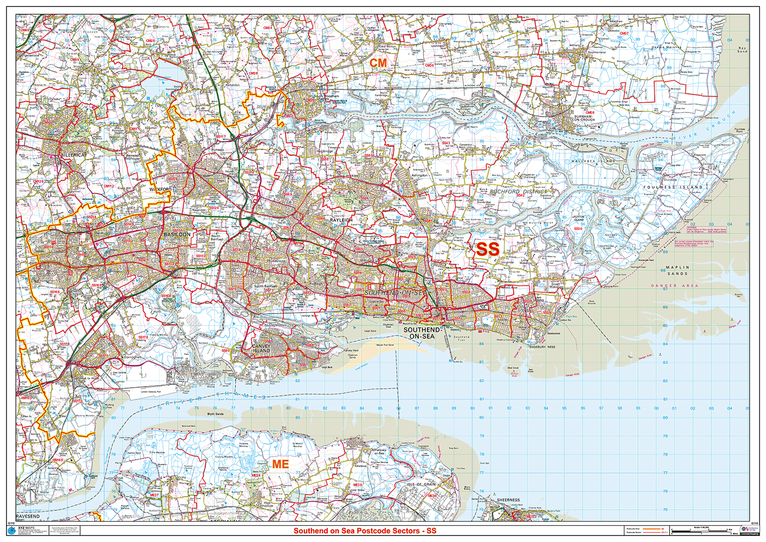 South West London - SW - Postcode Sector Map (G111)