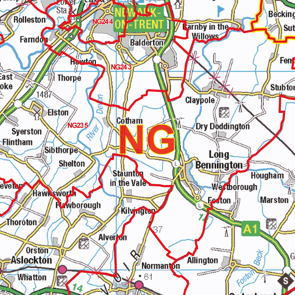 Nottingham - NG - Postcode Sector Map (G11)