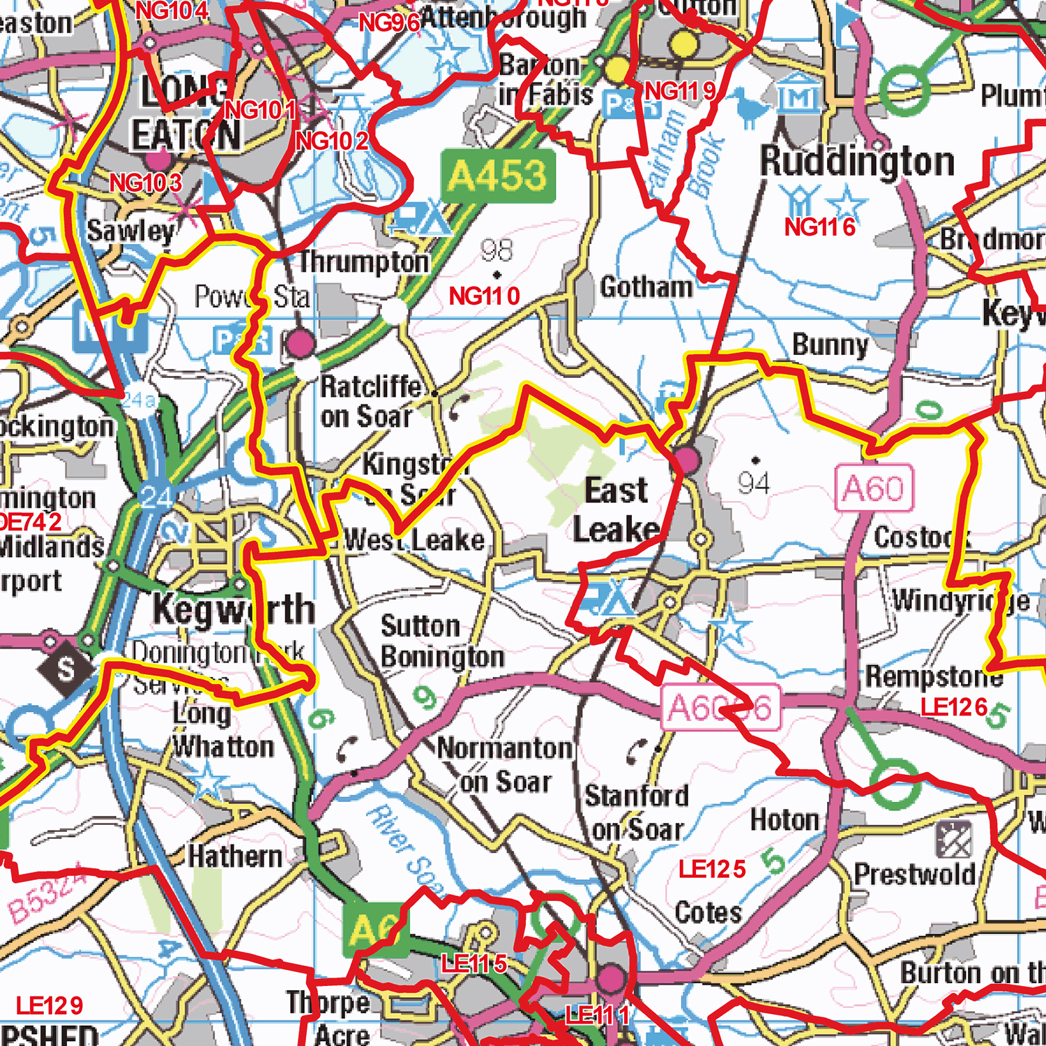 Nottingham - NG - Postcode Sector Map (G11)