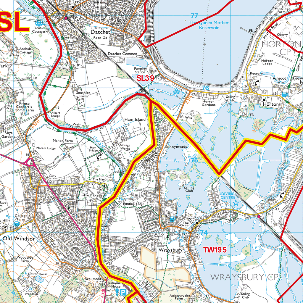 Twickenham - TW - Postcode Sector Map (G116)