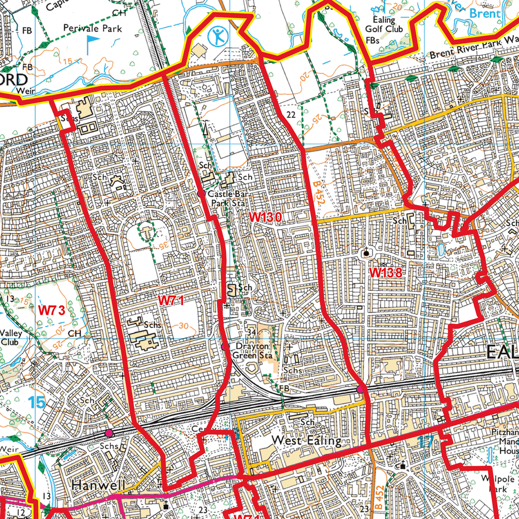 West London - W - Postcode Sector Map (G118)