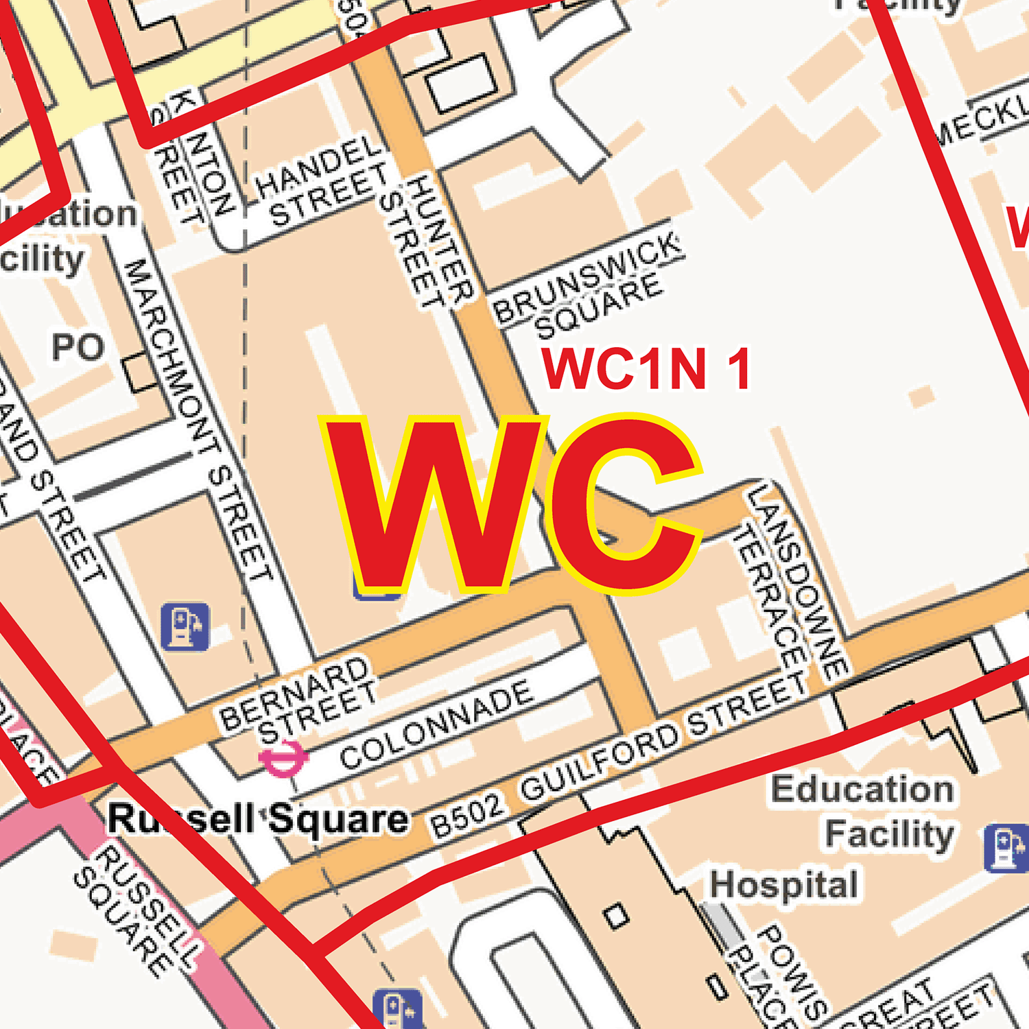 West City London - WC - Postcode Sector Map (G119)