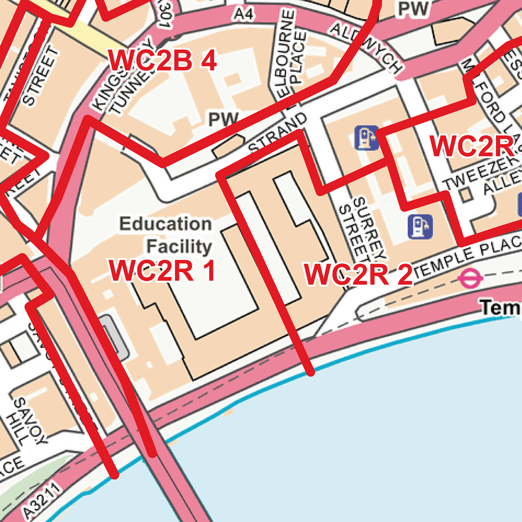 West City London - WC - Postcode Sector Map (G119)