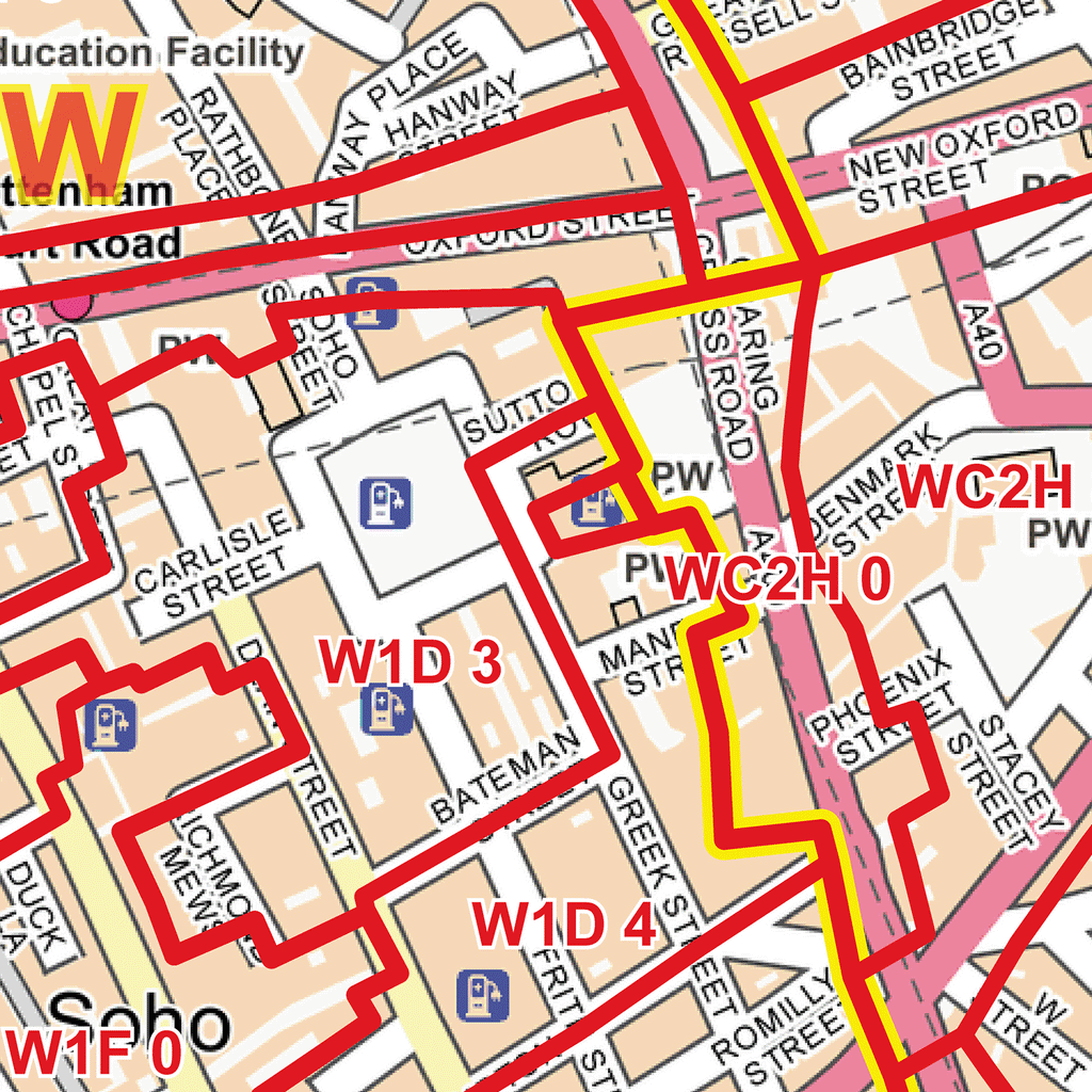 West City London - WC - Postcode Sector Map (G119)
