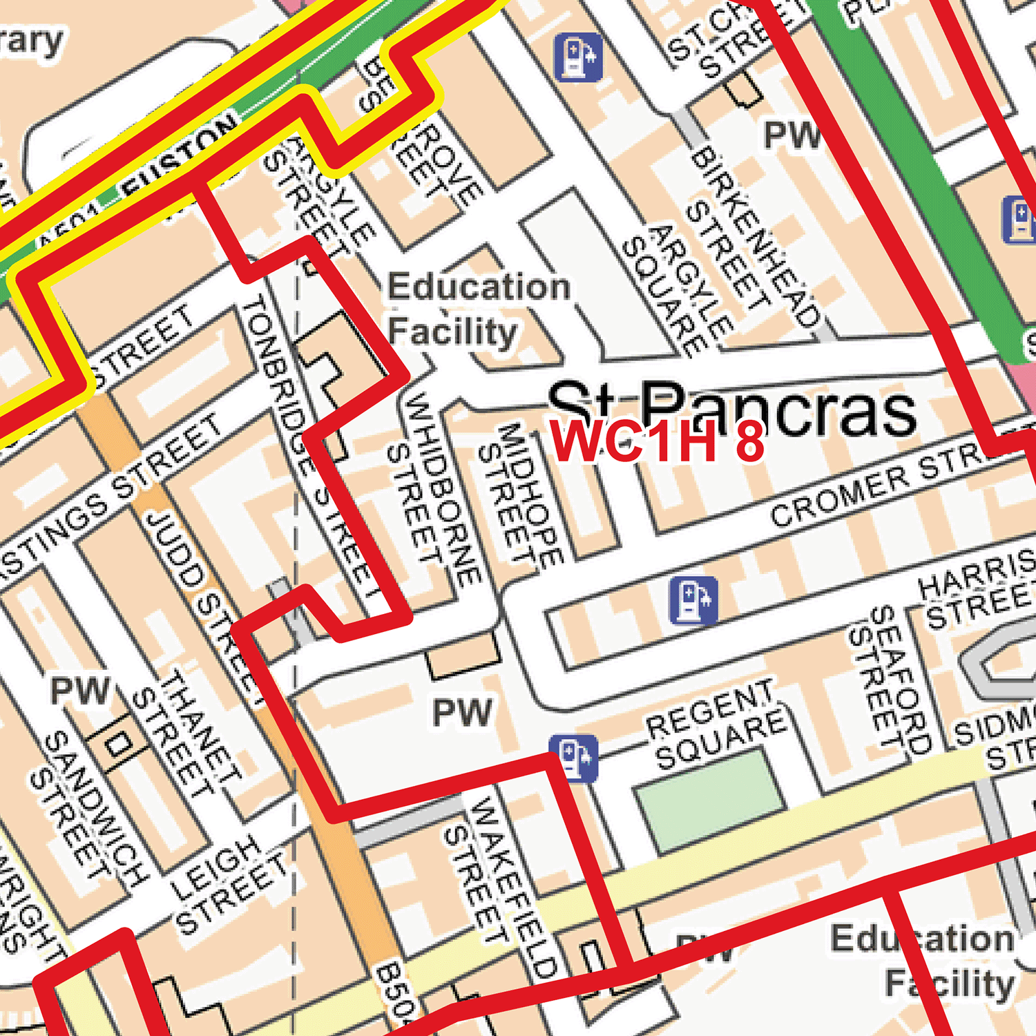 West City London - WC - Postcode Sector Map (G119)